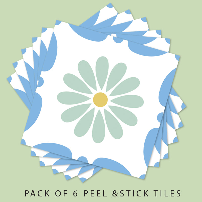 Tiles: Moroccan Daisy (Green)