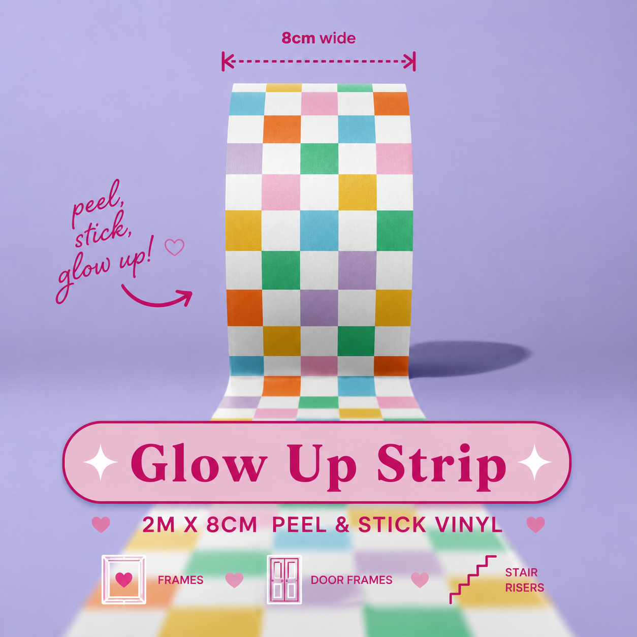 Rainbow Check - Glow Up Strip