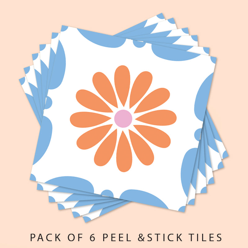 Tiles: Moroccan Daisy (Orange)