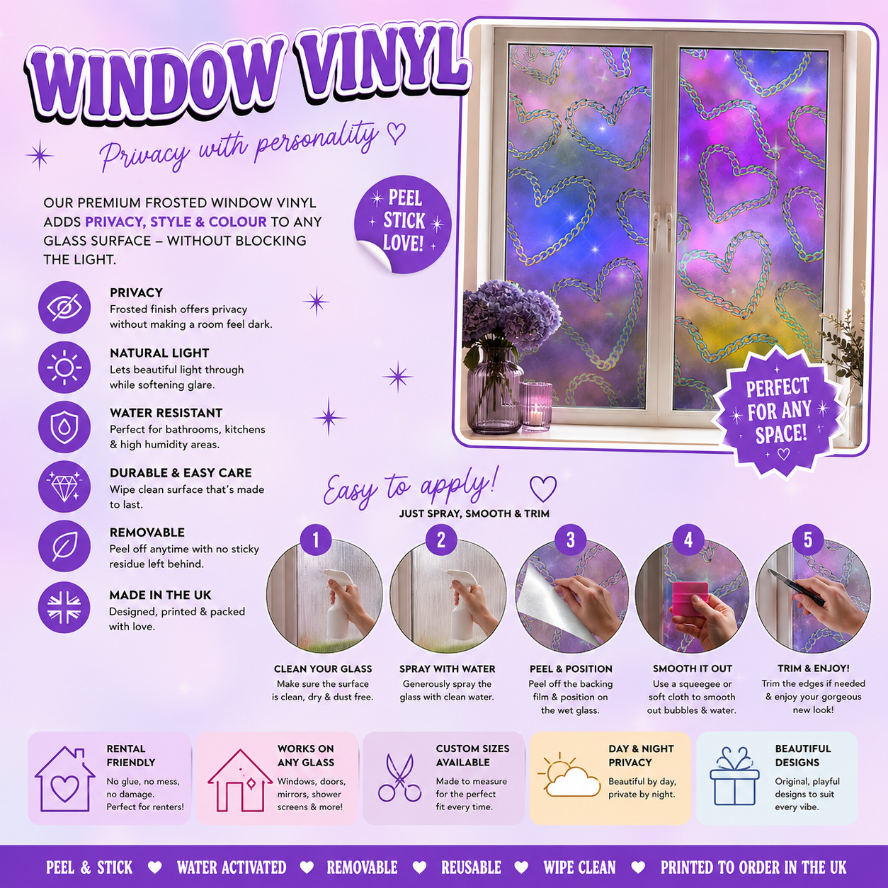 Chain Reaction | Frosted Window Vinyl