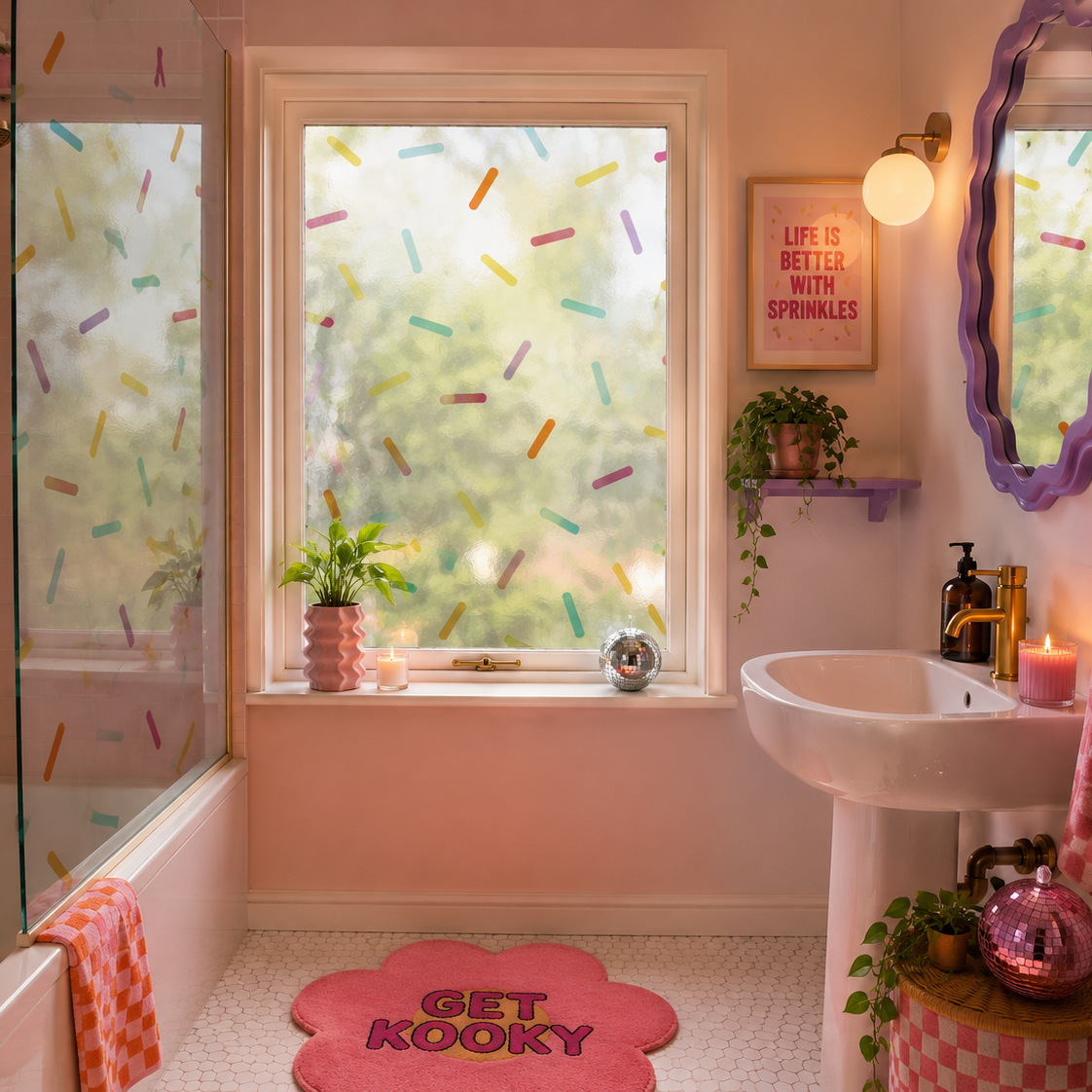 Life is Better with Sprinkles | Frosted Window Vinyl