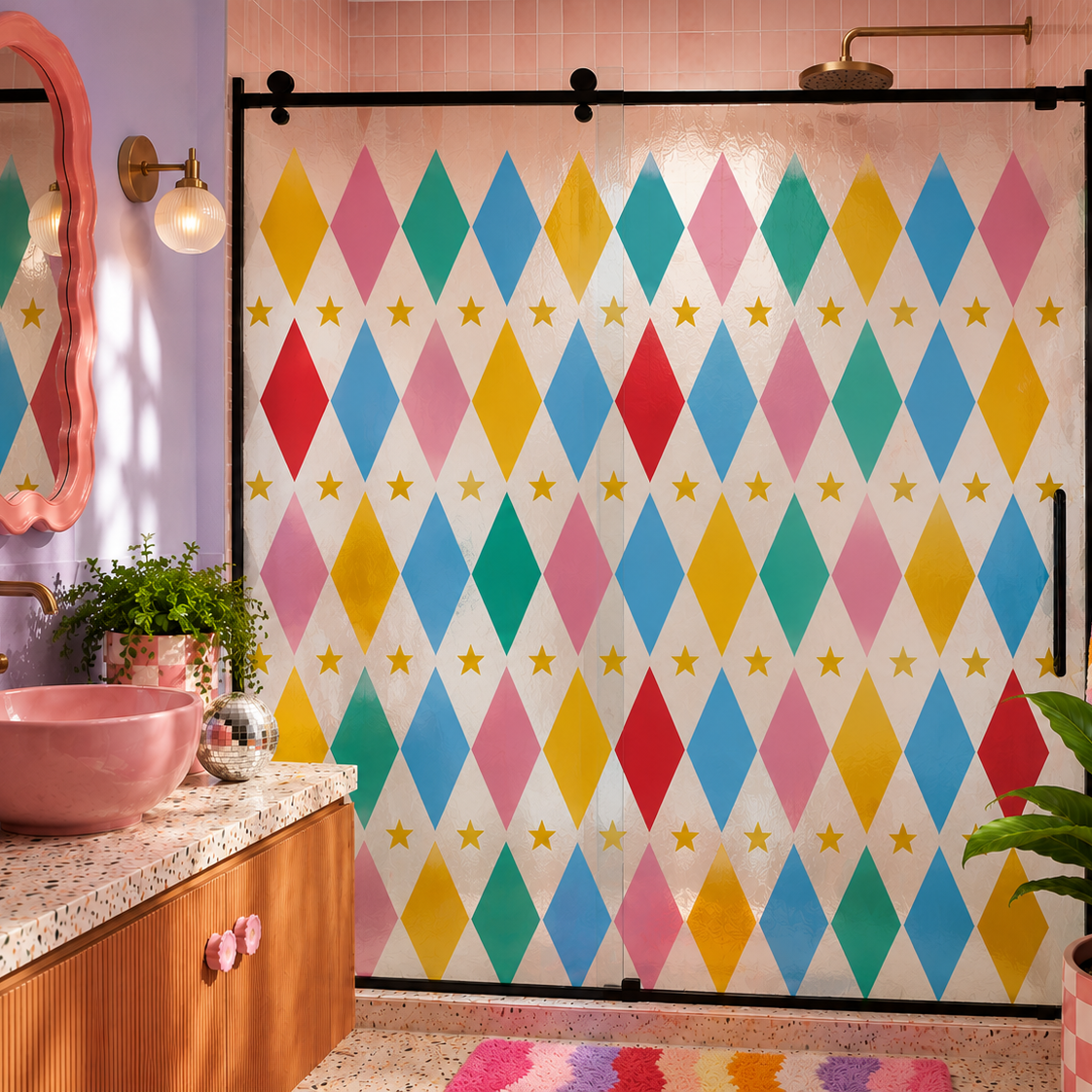 Disco Diamonds | Frosted Window Vinyl