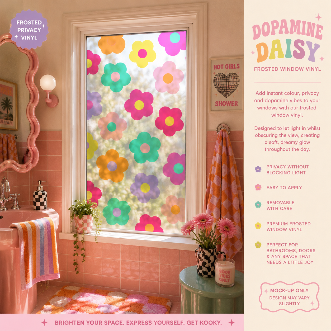 Dopamine Daisy | Frosted Window Vinyl