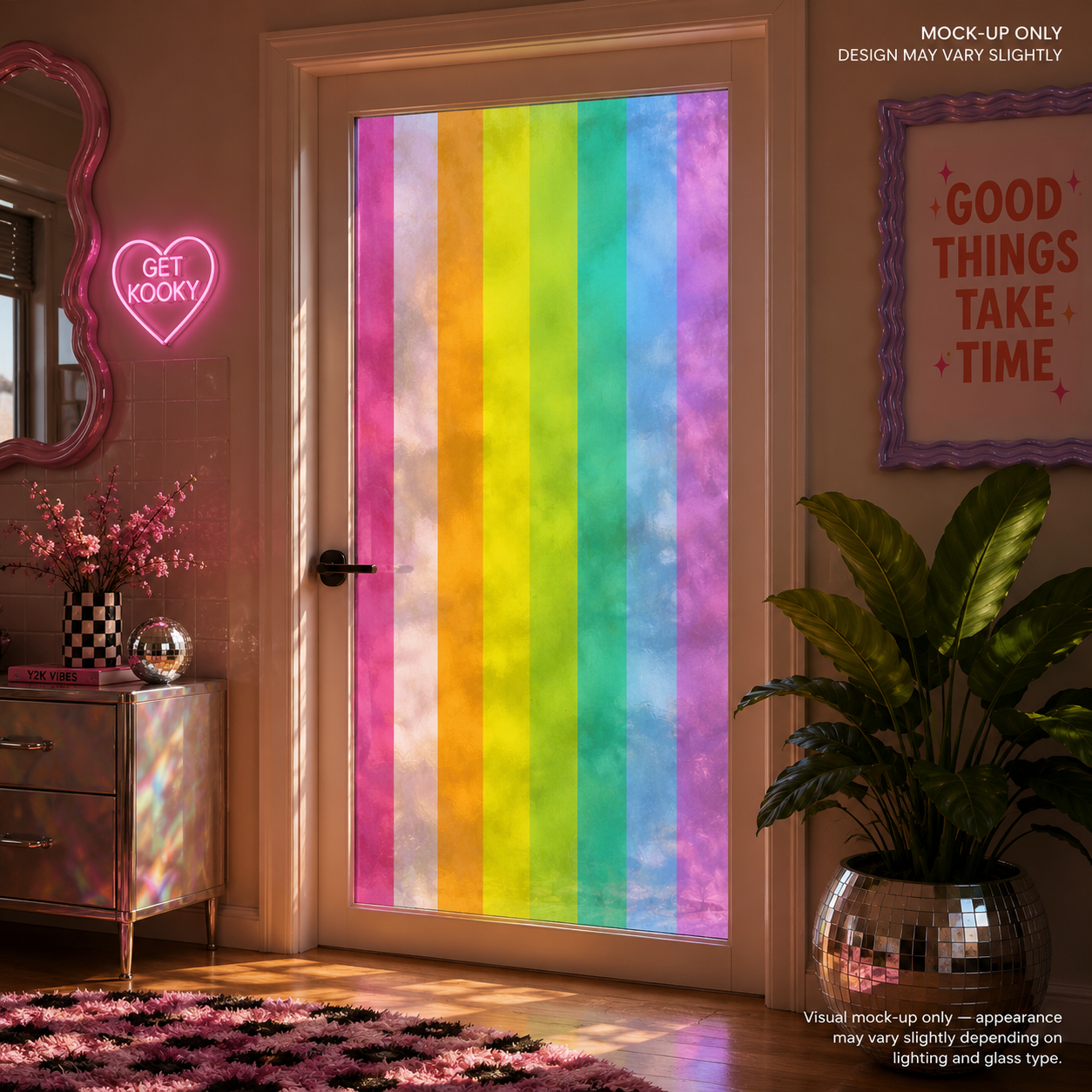 Rainbow Haze | Frosted Window Vinyl