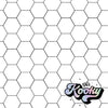 Large Hexagons White (60cm x 80cm)