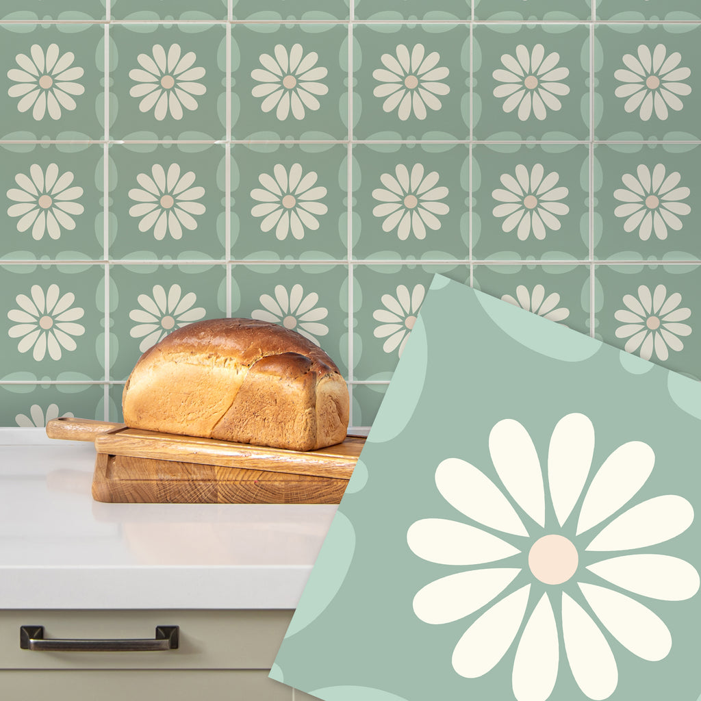 Tiles: Moroccan Daisy (Sage)
