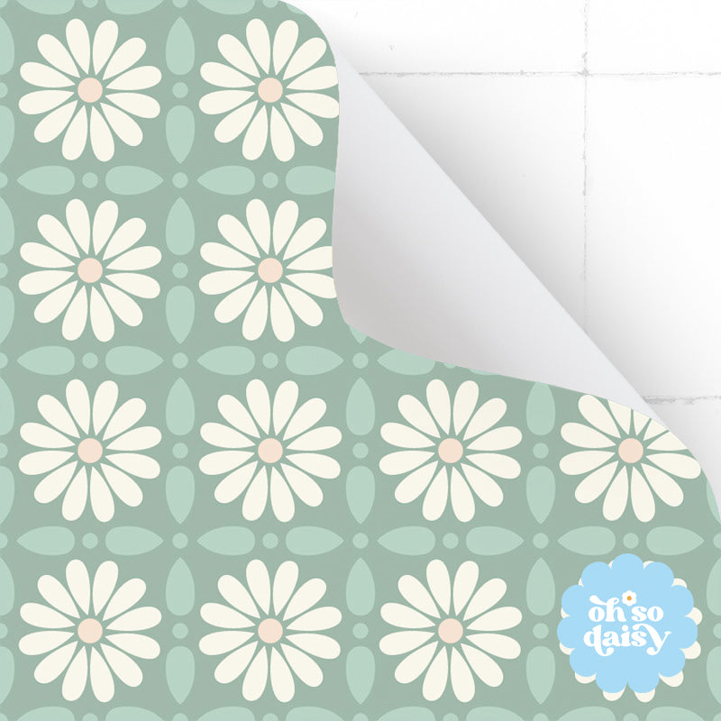 Tiles: Moroccan Daisy (Sage)