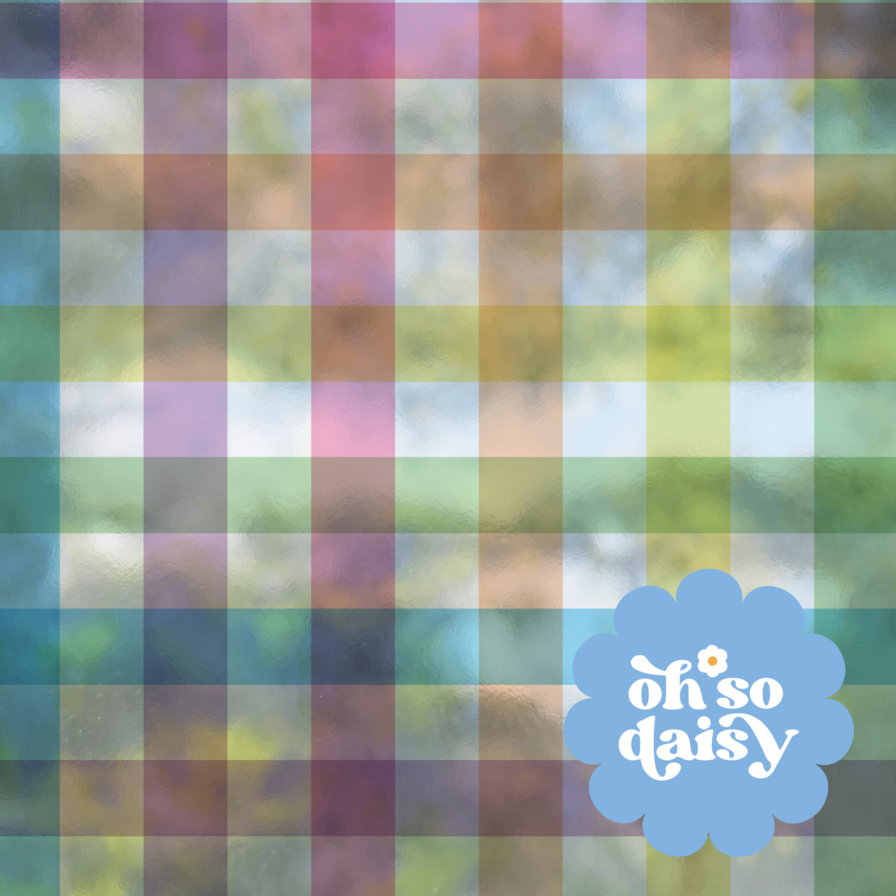 Rainbow Gingham | Frosted Window Vinyl