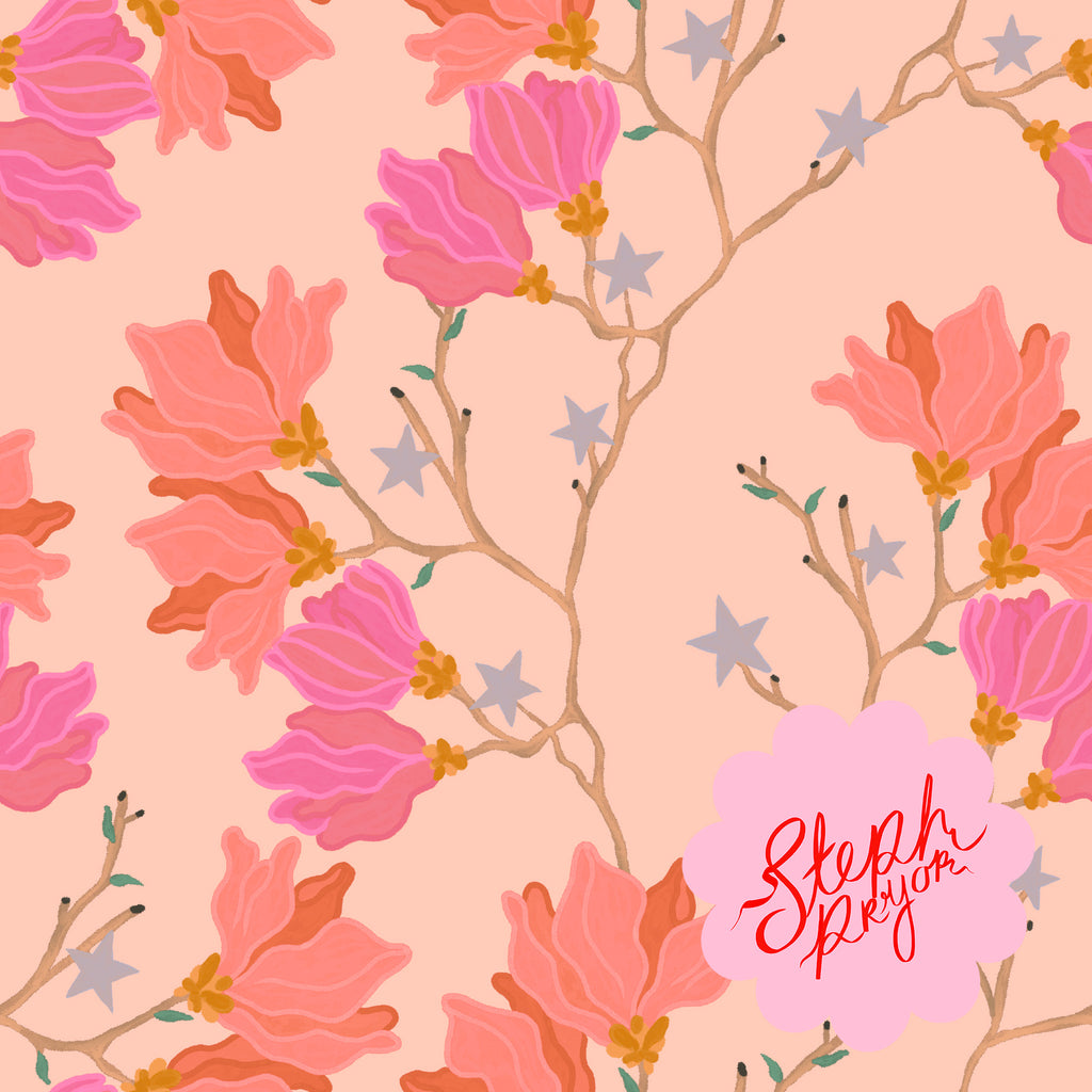 Star Studded Blossoms (Cream)