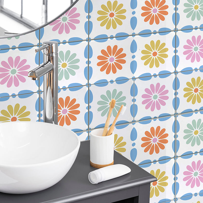 Tiles: Moroccan Daisy (Orange)