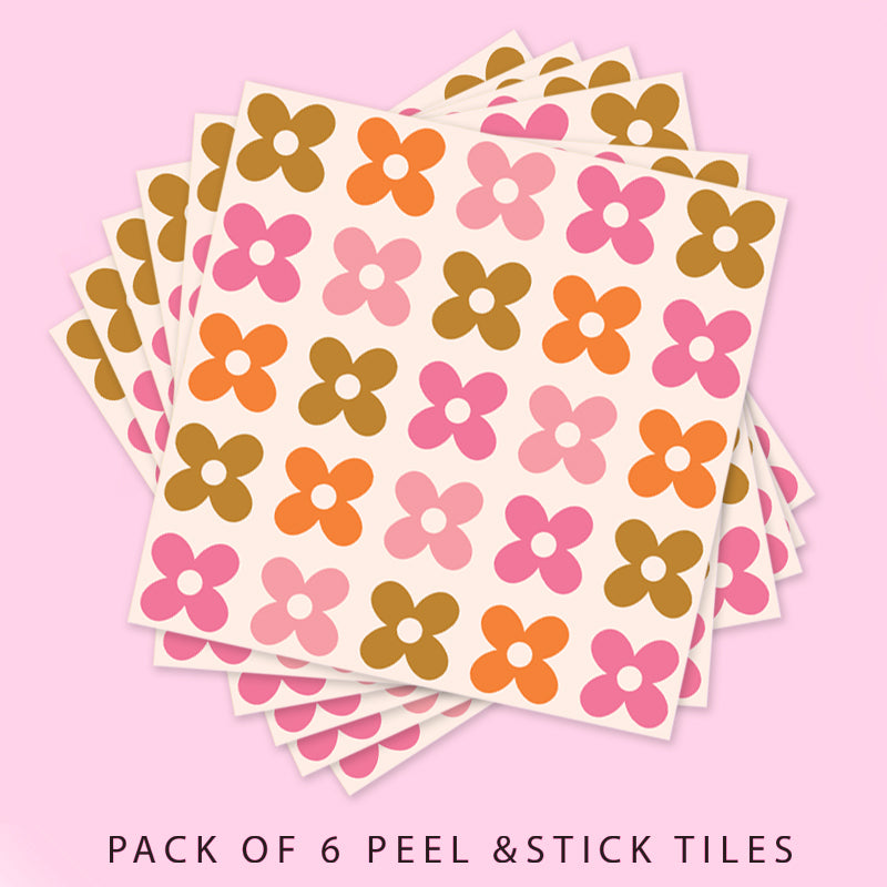 Tiles: Groovy Petals (Cream)