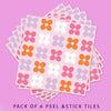 Tiles: Groovy Petals (Pink)