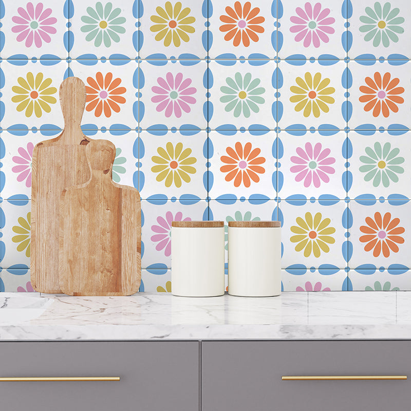 Tiles: Moroccan Daisy (Orange)